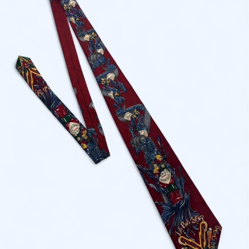 Silk "Tabasco Flume" Tie Amusement Ride Themed
